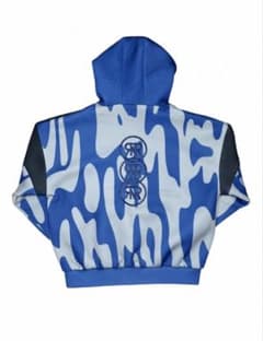 NOEL REUSSIR 総柄ハーフジップパーカー SIZE3 ブルーのサムネイル