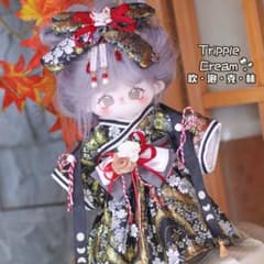 20cm30cm 봉제 인형 기모노 일본 옷 갈아입기 전용 의상 화이트 & 블랙 왕이치 히로
