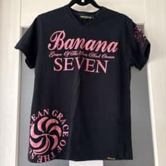 バナナセブンVネックTシャツy2k/00sグランジギャル男メンズトップス半袖黒のサムネイル