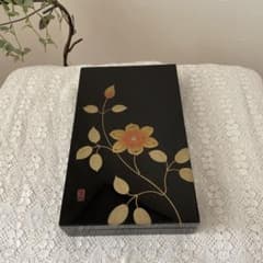 漆器 風収納ボックス 花柄のサムネイル