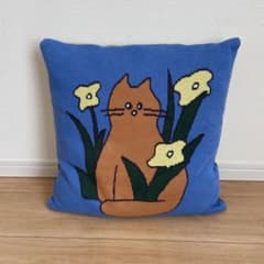 【新品未使用品】ウニコ ペディ 猫 2枚セット　45角クッションカバー Unico クッションカバーPUPPEN(プッペン)45角 ネコ - サックス - メルカリ