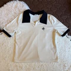 Lutique ポロニットシャツ 半袖 ホワイト Mのサムネイル