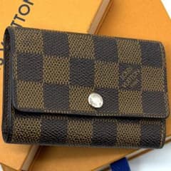 良品. ルイヴィトン ダミエ エベヌ ミュルティクレ6 キーケース 鍵 6連