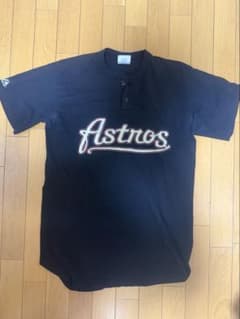 Astros ブラック ヘンリーネック Tシャツのサムネイル