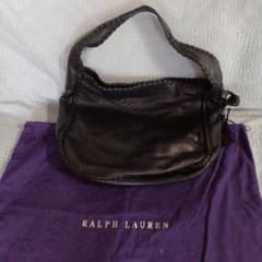 Ralph Lauren レザーショルダーバッグ ブラックのサムネイル