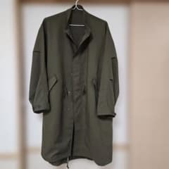 【新品】a.v.v ワイドシルエット モッズコート カーキ M 洗濯可/防シワのサムネイル