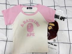 A BATHING APE 半袖Tシャツ ピンク ピ チTのサムネイル