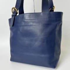 極美品】COACH オールドコーチ レザー トートバッグ ネイビー 本革