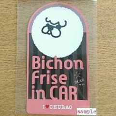 ビションフリーゼ    カーステッカー(名入れ可)のサムネイル