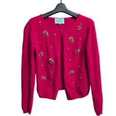 TOCCA トッカ 20周年 カーディガン カシミヤ100 ビジュー ピンク M