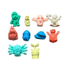 昭和レトロ】任天堂 スーパーマリオ 消しゴム 10個 まとめ売り 当時物