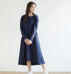 モーハウス フレアーカットソーワンピース ネイビー 紺のサムネイル