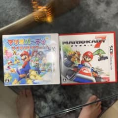 Nintendo 3DS マリオカート7 ソフトマリオパーティ2点セットのサムネイル