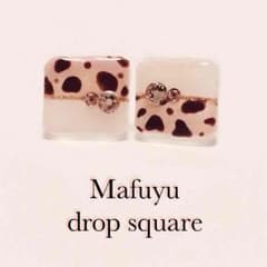 ダルメシアン drop square pierce▪️のサムネイル