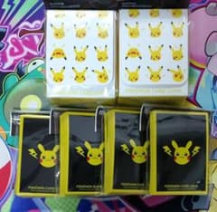 ピカチュウとかみなり デッキシールド 4個 デッキケース 2個 まとめ