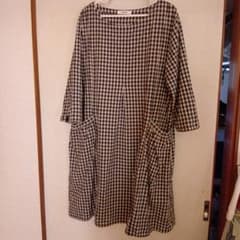 ギンガムチェック チュニック 七分袖のサムネイル