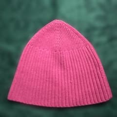 ニット帽カシミヤ100% HOUSE OF SCOTLAND 濃いピンクのサムネイル