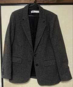 ZARA 千鳥格子柄 テーラードジャケットのサムネイル
