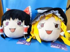 東方project ゆっくりしていってね BIGぬいぐるみ 魔理沙 霊夢 全2種のサムネイル