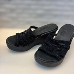 SKECHERS LITE-FOAM ブラックサンダル　24.5のサムネイル