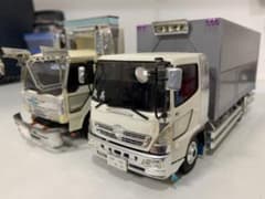 ☆デコトラプラモデルジャンク品2台☆1/32☆日野☆三菱ふそうダンプ