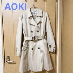 美品【AOKI】LES MUES Femme トレンチコート ベージュ　Lサイズのサムネイル