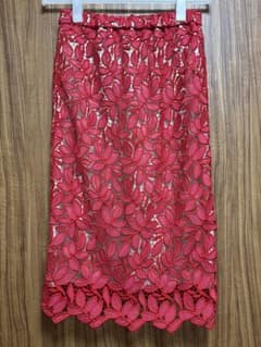 Dress apt. レース タイトスカート レッドのサムネイル