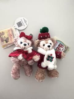 TDS ダッフィー シェリーメイ ぬいぐるみバッジ クリスマス ぬいばのサムネイル
