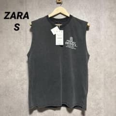 ZARA ザラ ウォッシュドプリント タンクトップ S