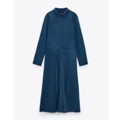 専用！！ZARA プリーツ加工入りシャツワンピースのサムネイル