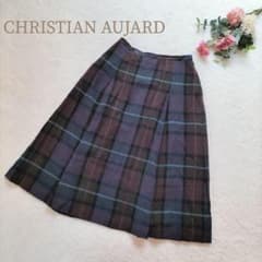 [Christian Aujard] Women's Checkered Flare Skirt