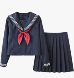 セーラー服 3点セット ネイビー コスプレXLのサムネイル
