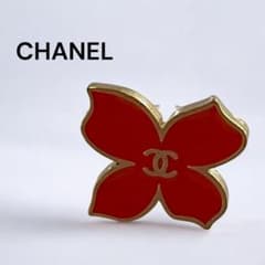 CHANEL シャネル ピアス 片耳 オレンジ ゴールド パピヨン ココマーク