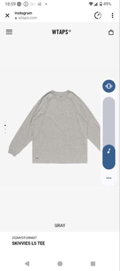 WTAPS SKIVVIES LS TEE グレー S　2枚セットのサムネイル
