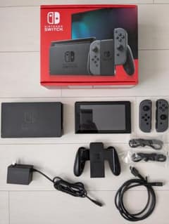Nintendo Switch 本体 グレー バッテリー強化版 箱付属品完備のサムネイル