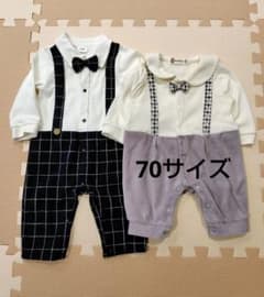 蝶ネクタイロンパース 70サイズのサムネイル