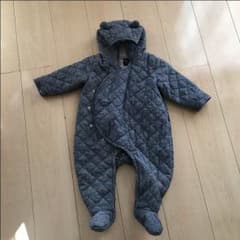 baby gap  ダウン  つなぎ  クマ耳（ブルー）80サイズのサムネイル