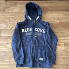 キッズ ジップアップパーカー ネイビーのサムネイル