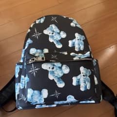 TRAVAS TOKYO くまプリント総柄バック 黒青のサムネイル