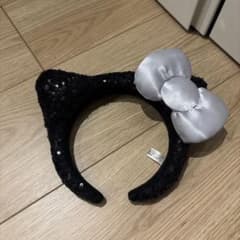 ハローキティカチューシャ 黒 スパンコールのサムネイル