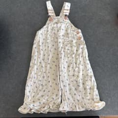 jumelle サロペット バースデイ 花柄オーバーオール クリーム色のサムネイル