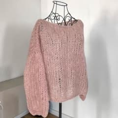 Maiami BASIC モヘア混 ニット セーター ピンク ふわふわ ゆったり