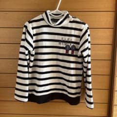 BeBe 白黒ストライプ トレーナー 110サイズのサムネイル