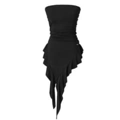 khakipoint Ruffled Layered Top (black)のサムネイル