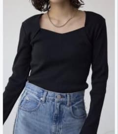 AZUL tシャツ ダイヤネック長袖リブトップス レディースのサムネイル