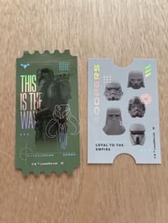 スターウォーズ オーロラステッカー ２枚 マンダロリアン＆グローグーのサムネイル
