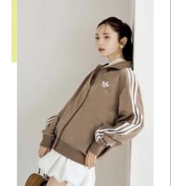adidas SNIDEL トラックジャケット モカブラウン ジャージ - メルカリ