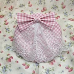 【ぬい服】ちびぐるみ・きらどるサイズ レース付きベレー帽 ぬい帽子のサムネイル
