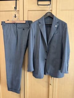 本日限定】LARDINI easy wear グレー ウール スーツ 52 - メルカリ