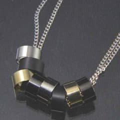 【送料無料】♣︎メンズアクセショップ♣︎リング二連ネックレス　丸のサムネイル